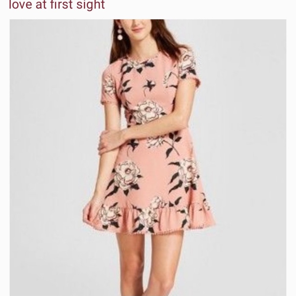 Love @ First Sight Pink Floral Dress